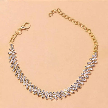 Rhinestone Bohemian Anklet Braclet for Women Cute Barefoot Sandals Beach Foot Jewelry Anklet - JettsJewelers
