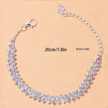 Rhinestone Bohemian Anklet Braclet for Women Cute Barefoot Sandals Beach Foot Jewelry Anklet JettsJewelers