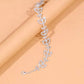 Rhinestone Flower Leaf Anklet Foot Jewelry for Women Beach Barefoot Chain Bracelet On the Leg Accessories Gift JettsJewelers