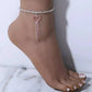 Rhinestone Heart Tassel Anklet Foot Jewelry for Women Beach Barefoot Chain Bracelet On the Leg Accessories Gift JettsJewelers