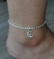 Rhinestone Islam Stars Moon Anklet Foot Jewelry for Women Beach Barefoot Chain Bracelet On the Leg Accessories Gift JettsJewelers