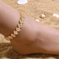 Rhinestone Leaf Shape Anklet Foot Jewelry for Women Beach Barefoot Chain Bracelet On the Leg Accessories Gift JettsJewelers