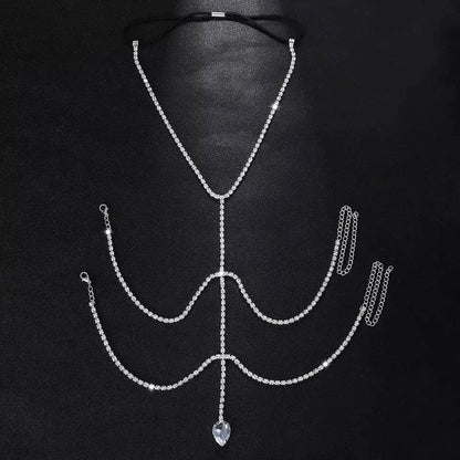Rhinestone Leg Chain Gold and Silver for Women Thigh Chain For Girls Gold Pendant Boho Body Chain for Beach Summer Holiday JettsJewelers