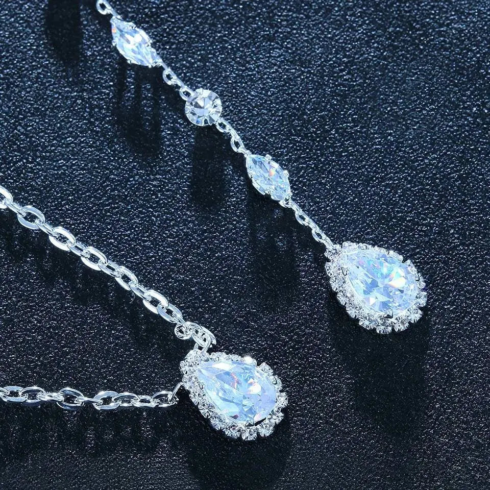 Rhinestone Long Necklace Chain Crystal Choker Necklaces Sexy Y Necklace Body Jewelry for Women and Girls JettsJewelers