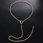 Rhinestone Long Necklace Hope Chain Crystal Choker Necklaces Sexy Body Jewelry for Women and Girls JettsJewelers