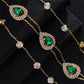 Rhinestones Water Drop Chest Harness Chain for Women Bohemian Tassels Shoulder Chain Necklace Jewelry for Party Wedding Summer Beach JettsJewelers