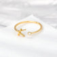 Rose Gold Silver Gold Initial Ring for Women Adjustable CZ Letter Knuckle Rings for Girls