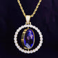 Rotating Picture Necklace Personalized for Men Women, 18K Gold/Platinum Plated/Black AAA CZ Medallion Customized Photo Memory Pendant JettsJewelers
