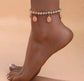 Sea Shell Rhinestones Anklet Foot Jewelry for Women Beach Barefoot Chain Bracelet On the Leg Accessories Gift - JettsJewelers