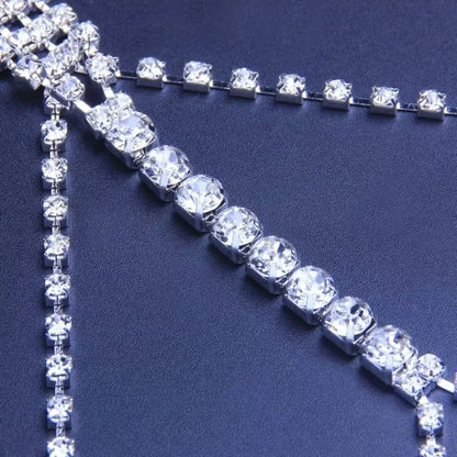Sexy Crystal Body Chain Bikini Body Chains Nightclub Chest Chain Fashion Body Jewelry for Women and Girls Rhinestone JettsJewelers