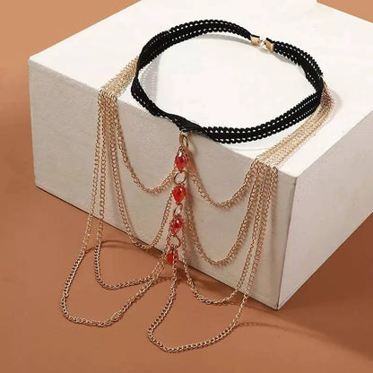 Sexy Red Bead Chain Leg Chain Gold and Silver for Women Thigh Chain For Girls Gold Pendant Boho Body Chain for Beach Summer Holiday JettsJewelers