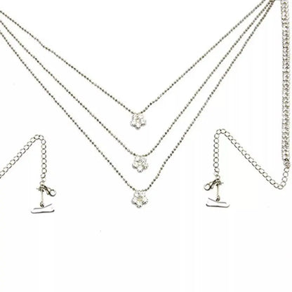 Shoulder Strap Rhinestones Body Chain for Women Bohemian Shoulder Chain Necklace Jewelry for Party Wedding Summer Beach JettsJewelers