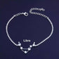 Silver Constellation ANKLET, Rhinestones, CZ, Celestial Zodiac Ankle Bracelet Chain, Personalized Initial JettsJewelers