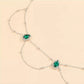 Silver Multi-layered Vintage Green Gem Sexy Aesthetic Belly Chain Waist Body Chain JettsJewelers