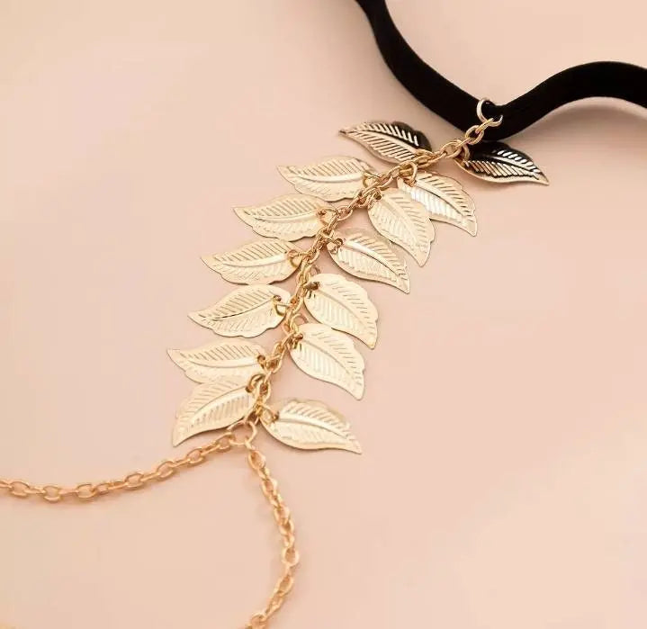 Simple Leaf Charm Chain Leg Chain Gold and Silver for Women Thigh Chain For Girls Gold Pendant Boho Body Chain for Beach Summer Holiday JettsJewelers