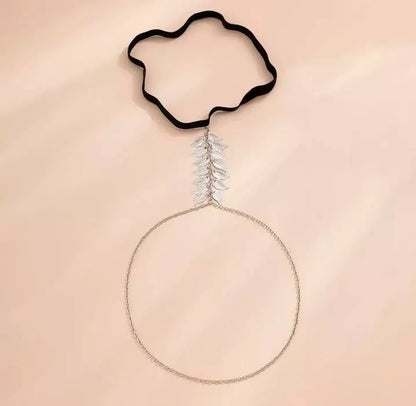 Simple Leaf Charm Chain Leg Chain Gold and Silver for Women Thigh Chain For Girls Gold Pendant Boho Body Chain for Beach Summer Holiday JettsJewelers