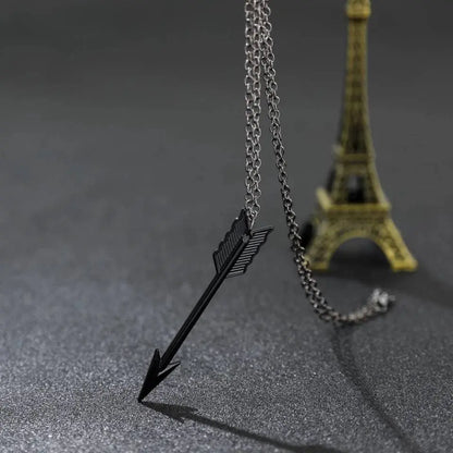 Stainless Steel Arrow Pendant Chain Necklace