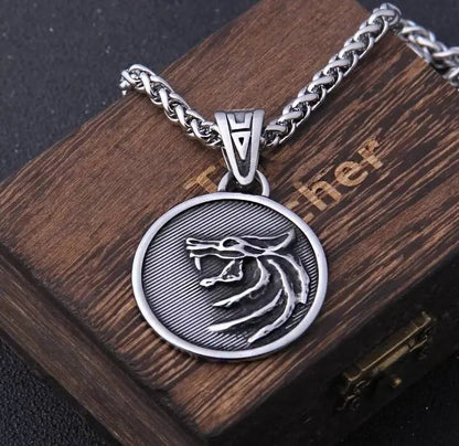 Stainless Steel Head Pendant Necklace The Witcher - JettsJewelers