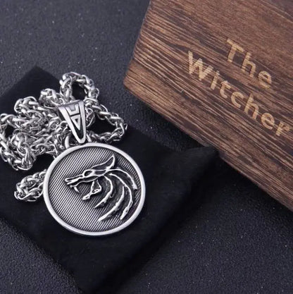 Stainless Steel Head Pendant Necklace The Witcher - JettsJewelers