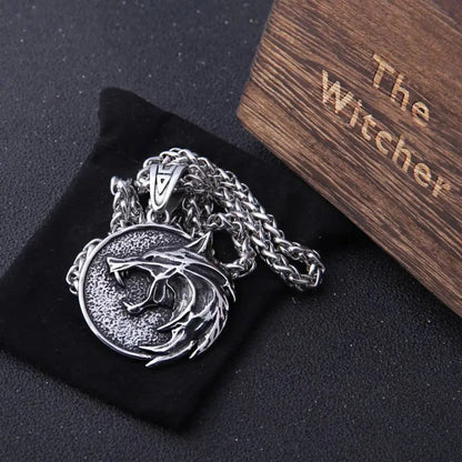 Stainless Steel Head Pendant Necklace The Witcher - JettsJewelers
