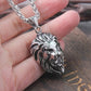 Stainless Steel Lion Head Pendant Necklace with Free Box and Gift Bag JettsJewelers