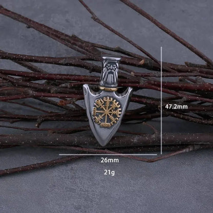 Stainless Steel Viking Gungnir Pendant Necklace JettsJewelers