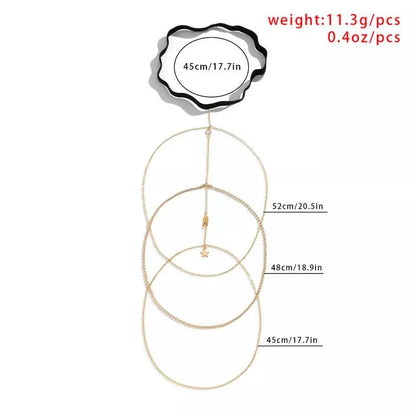 Star Decor Chain Leg Chain Gold and Silver for Women Thigh Chain For Girls Gold Pendant Boho Body Chain for Beach Summer Holiday JettsJewelers
