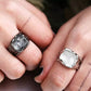 Sterling Silver 925 Irregular Unique Crystal Branch Ring Metallic Wicca Pagan Witchy Jewelry Ring JettsJewelers