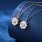 Sunflower Fidget Necklace, Personalized Fashion Rotating Necklace, Spinning Sunflower Necklace Pendant Jewelry Gifts with Free Earrings JettsJewelers