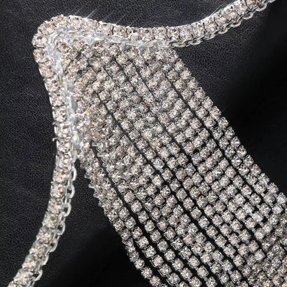 Tassels Rhinestone Bra Body Chain Sexy Beauty Chest Bracket Bras Chain Nightclub and Partying Body Jewelry for Women JettsJewelers