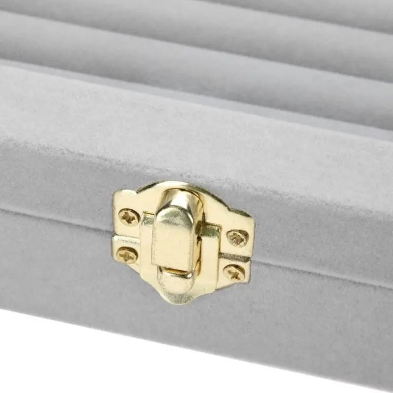 Velvet Glass Jewelry Ring Display Stand Storage Box Ring Earrings Jewelry Box Ring Holder Case - JettsJewelers