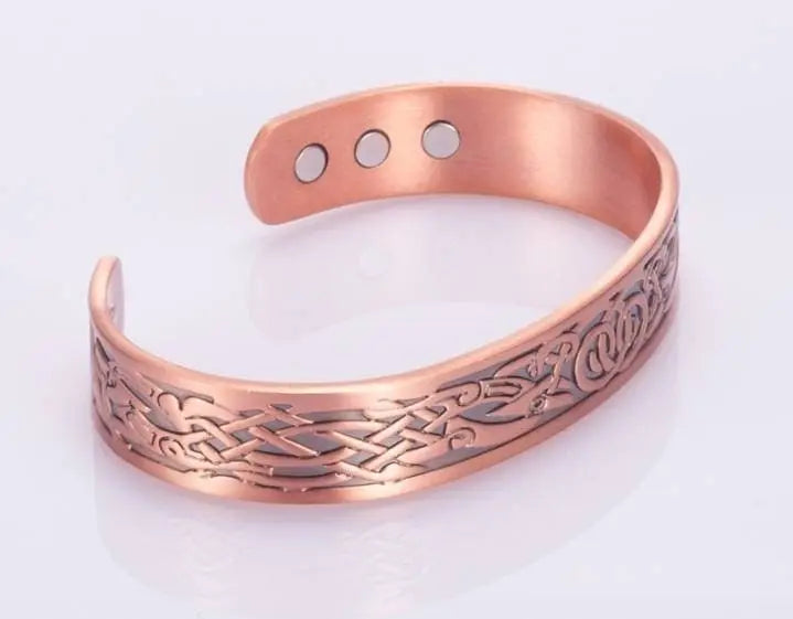 Viking Magnetic Copper Bracelet for Men Arthritis 6.8 inches Adjustable to Fit Most Wrist Reduce Inflammation JettsJewelers