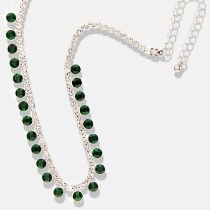 Women Rhinestone Drop Gem Pendants Necklace Necklace Choker Mini Crystals JettsJewelers