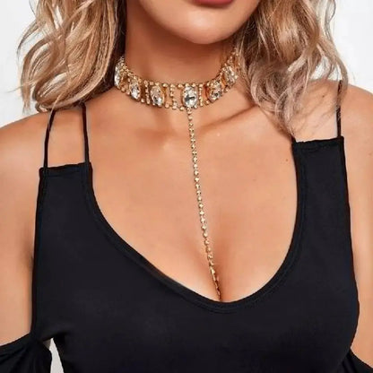 Women Rhinestone Gem Pendants Necklace Necklace Choker JettsJewelers