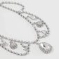 Womens Decor Multi-layered Drop Rhinestone Gem Pendants Necklace Choker JettsJewelers