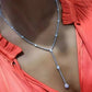Womens Multi Rhinestones Chain Long Tassel Y Necklace Crystal Collar Necklace Choker JettsJewelers